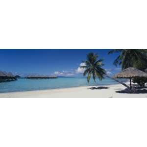 Lounge Chair under a Beach Umbrella, Moana Beach, Bora Bora, French 