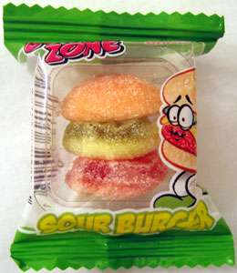 Gummy Zone Gummi Sour Burger 60 Count Box of Candy  