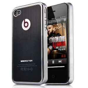  Beats by Dre iPhone 4/4s Case   Brushed Aluminum   Black 