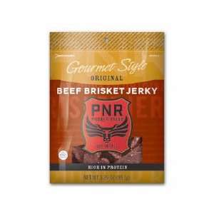 PNR Pioneer Brand Original Brisket Jerky 3.25 Ounce Bags (Pack of 12 