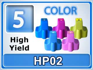 COLOR HP 02 HP2 HP02 HP 02 New Ink Cartridge *CHIP*  