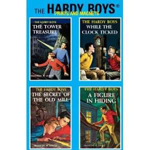   Popcorn Posters The Hardy Boys Book Cover 4 Pc Magnet Set Automotive