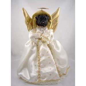  Black Pug Angel Christmas Tree Topper