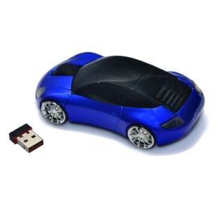 4GHz Wireless 3D Car Sharp Optical Mouse Mice Blue  