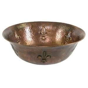   Fleur Di Lis Above Counter Vessel 16 Dia.   HW TL1V