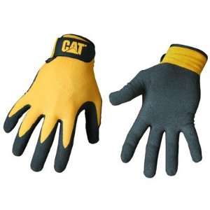 Cat Gloves Rainwear Boss Mfg CAT017416L Large Yellow Foam Cell Nitrile 