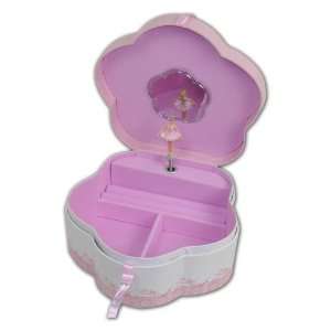  Adorable Ballerina Music Box with Tie Up Pink Ribbon 