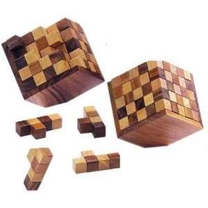  Enormous Y Cube Wooden Brain Teaser Puzzle Toys & Games