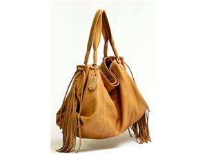    Zina Eva Olivia Fringe Tote Deer Saddle Handbag