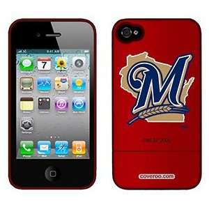  Milwaukee Brewers M in Blue on AT&T iPhone 4 Case by 