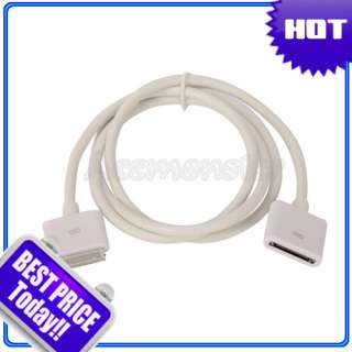 White Dock Extender Extension Data Cable Cord for Apple iPhone 4 3G 