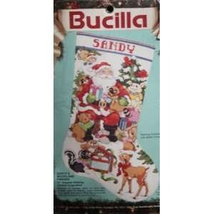  Bucilla Santas Woodland Friends Cross Stitch Christmas 