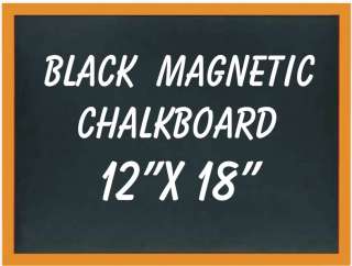 Magnetic Black Chalkboard Wood Frame 12 x 18  