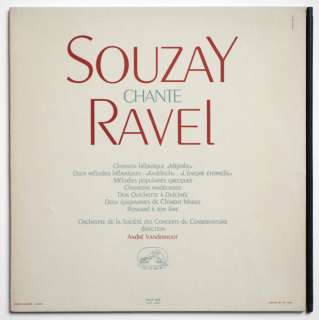 SOUZAY & VANDERNOOT Ravel french hmv FALP 549 cassandre  