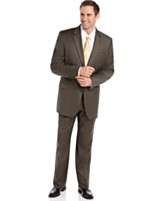 Lauren by Ralph Lauren Suit Separates, Olive Sharkskin Big and Tall