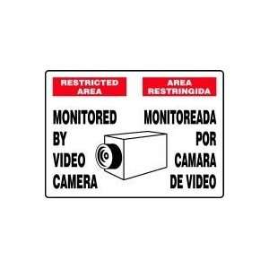 Restricted Area Monitored By Video Camera (w/Graphic) (Bilingual) 10 