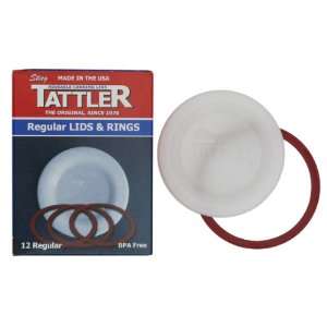 Tattler Reusable Regular Canning Lids and Rubber Rings   12 Pack 
