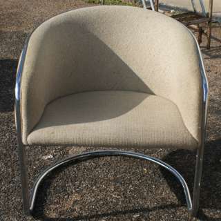 Thonet Vintage Mid Century Barrel Club Chair  
