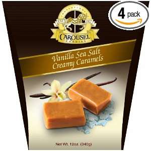 Carousel Candies Caramel Vanilla with Natural Sea Salt, 12 Ounce Boxes 