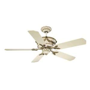   , Baroque Antique White 52 Ceiling Fan with Wall & Remote Control