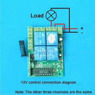   RF Wireless 4 Channel Remote Control Switch Board Controller  