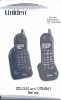 Uniden Cordless Phone Instruction Manual DX 13560 & 1  