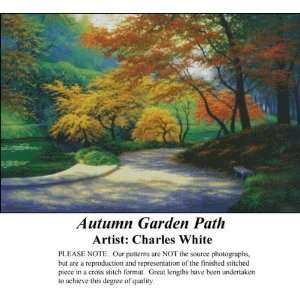  Autumn Garden Path, Counted Cross Stitch Patterns PDF 