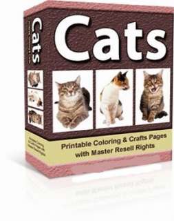 Colouring in Ebooks of Cats. 2X48page ebooks and 1x47page ebook.