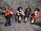 old black man pipe cleaner 3 vintage colonial clothespin dolls