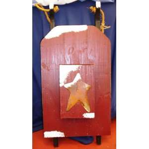    Decorative Wooden Sled Country Snow Christmas