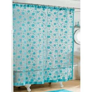    Pop Lace Shower Curtain   Chocolate Brown color