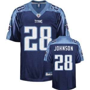 Chris Johnson Jersey Reebok Navy Replica #28 Tennessee Titans Jersey 