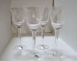 Vintage Astral Lead Crystal Wine Goblets in Box, Willow  