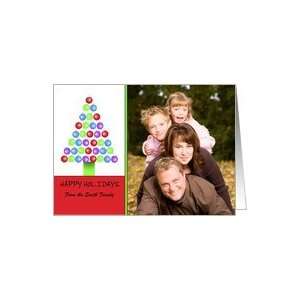  Ornament Shaped Christmas Tree Photo Greeting Card Card 