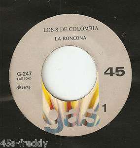 Los 8 De Columbia 45 La Roncona / Cuerpo Cobarde (Latin) VG++  