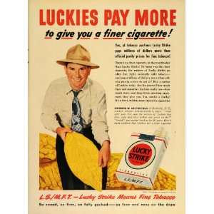  1949 Ad Lucky Strike Cigarettes Tobacco R. Crutchfield 