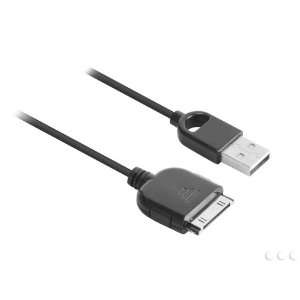  Black USB Data Cable For Apple iPhone 4, iPod Classic, & iPod nano 