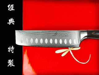 Classic Japan DAMASCUS Granto Edge Nakiri Knife 6.5  