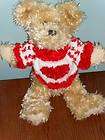 14 DanDee jointed plush VALENTINES SWEATER BEAR