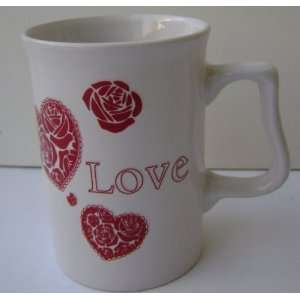 Love Coffee Mug Cup   4 inches tall x 2 3/4 inches in diameter   Has 