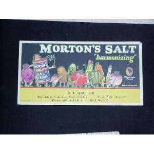  1920s Morton Salt Harmonizing Ink Advertising Ink 