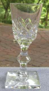 FOUR Hawkes Crystal Delft Diamond Cordial Goblets  