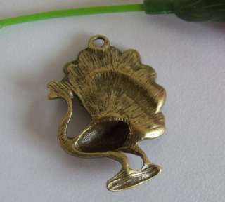 bronze 5pcs tibet silver peacock pendants free ship #1A950  
