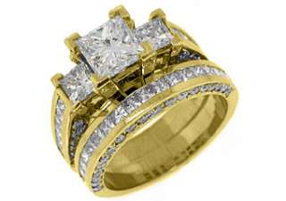 CARAT DIAMOND ENGAGEMENT RING WEDDING BAND BRIDAL SET PRINCESS 