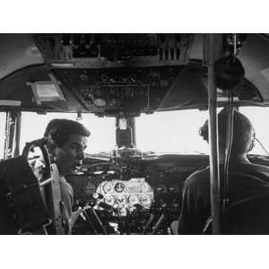  The Pilot and Copilot Checking their Course Premium 