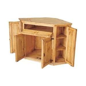  Santa Fe Wood Corner TV Stand Furniture & Decor