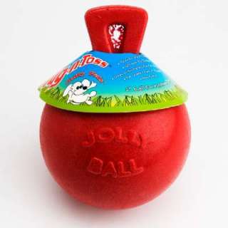 Jolly Pet TUG N TOSS Dog Fetch n Tug Toy Red 6 inch 788169040616 