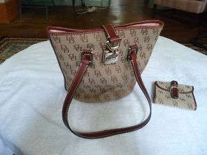 Dooney & Bourke Classic Style Brown Handbag & Wallet  
