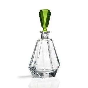 18oz. Green Crystal Decanter   Hamilton Collection   Bohemia Crystal 