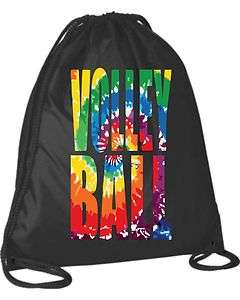 Tie Dye Volleyball Drawstring Cinch Bag Tote Extra Large Size Backpack 